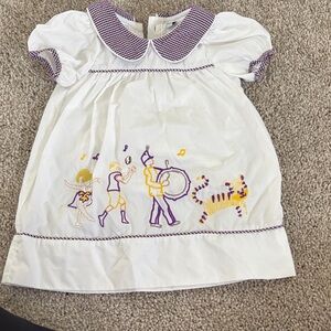 LSU Kids Marching Band Costume Dress - White and Purple